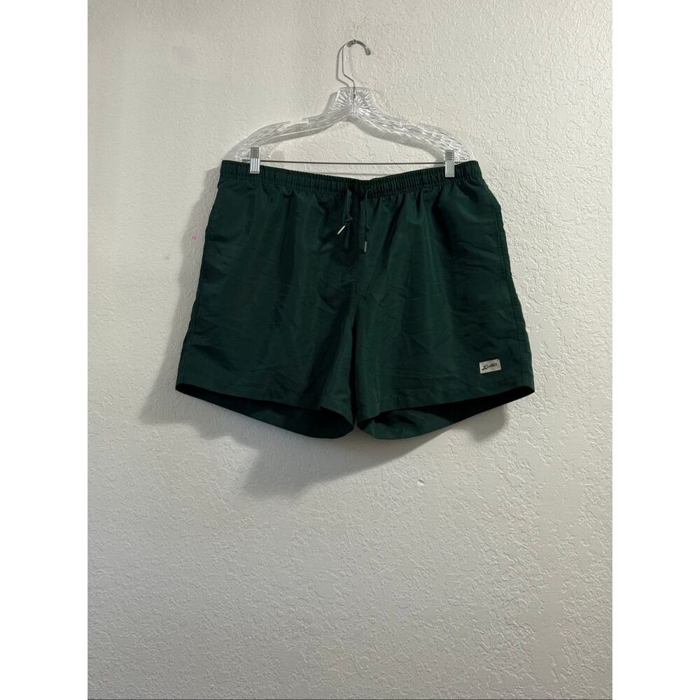 Bather Swim Trunks Mens‎ XXL Board Shorts Solid Pine Lined Bathing Suit